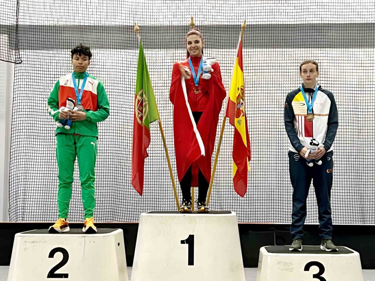 Özel sporcu Esra Bayrak, Finlandiya'daki VIRTUS Avrupa Salon Atletizm Şampiyonası'nda,