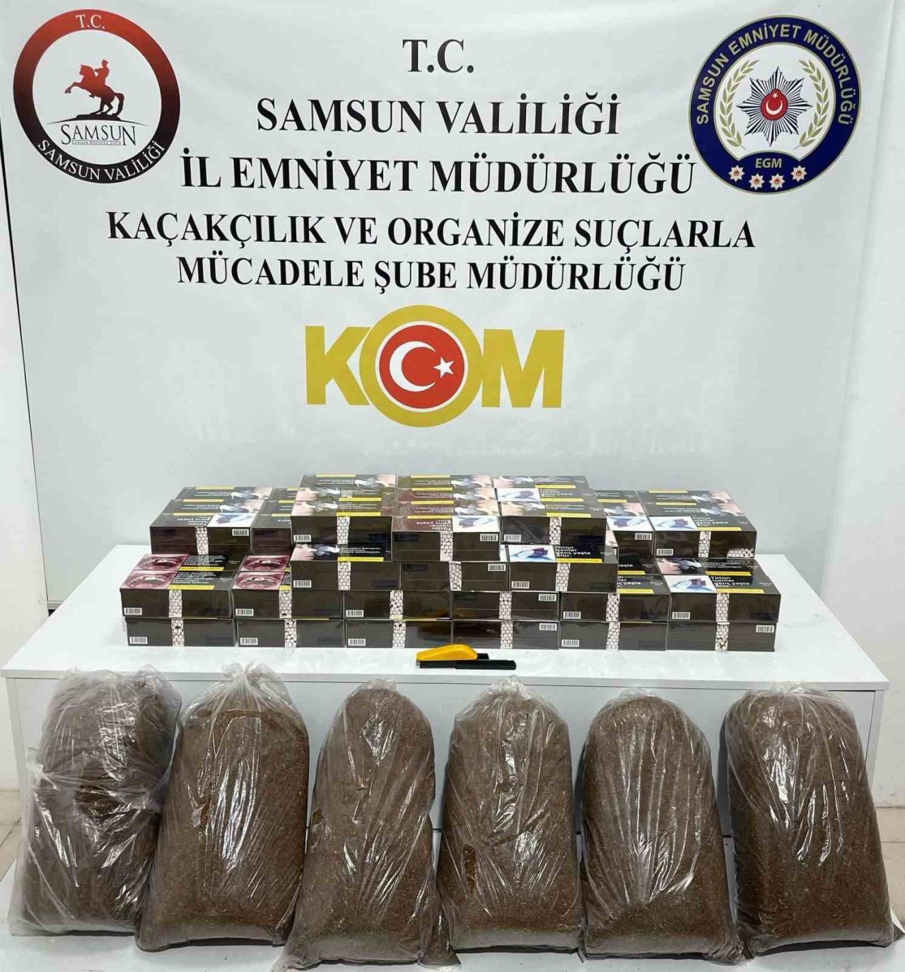 Samsun'un İlkadım ilçesinde düzenlenen operasyonda, Kaçakçılık ve Organize Suçlarla Mücadele